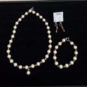 Handmade Pearl brown set